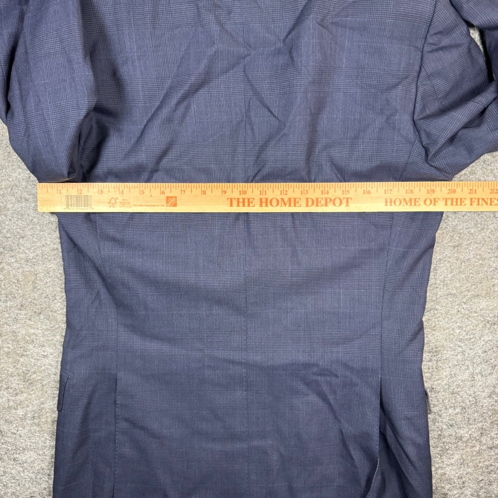 Suitsupply Lazio Blazer Jacket Mens 40L Vitale Barberis Canonico Navy Glen Check - Picture 8 of 13